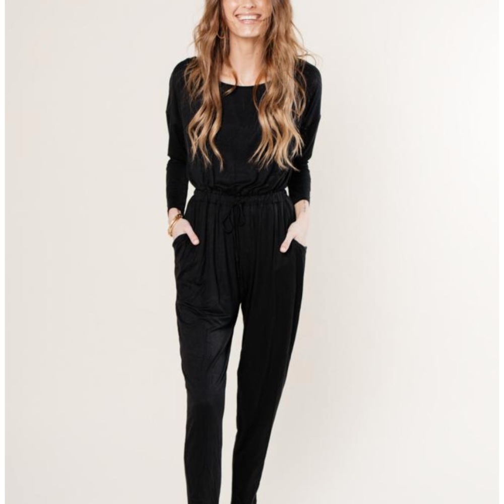 Bohme Long Sleeve Black Jumpsuit